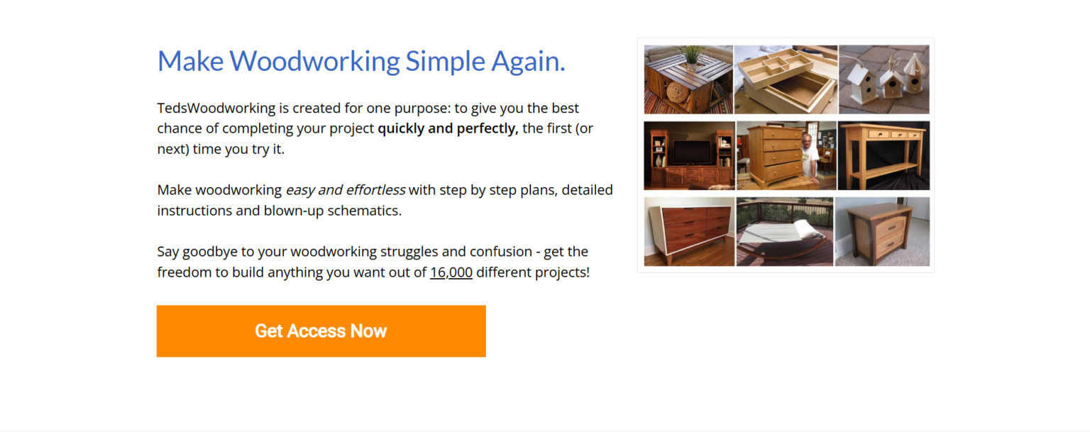 Ted's Woodworking 16000 Plans Review